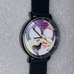 Micky and Minnie watch! Smooth black band